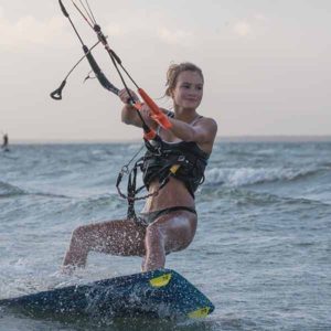 Freeride Kitesurfer Girl