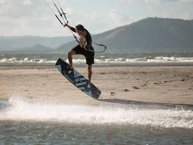 freestyle tricks of a kiteboarder