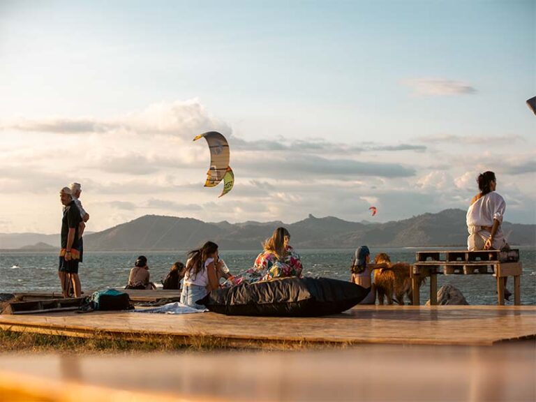 Spectators of Kitesurfing in Punta Chame