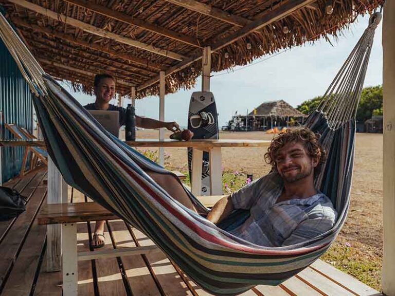 Relax with ocean views. your hammock right at the kite center.