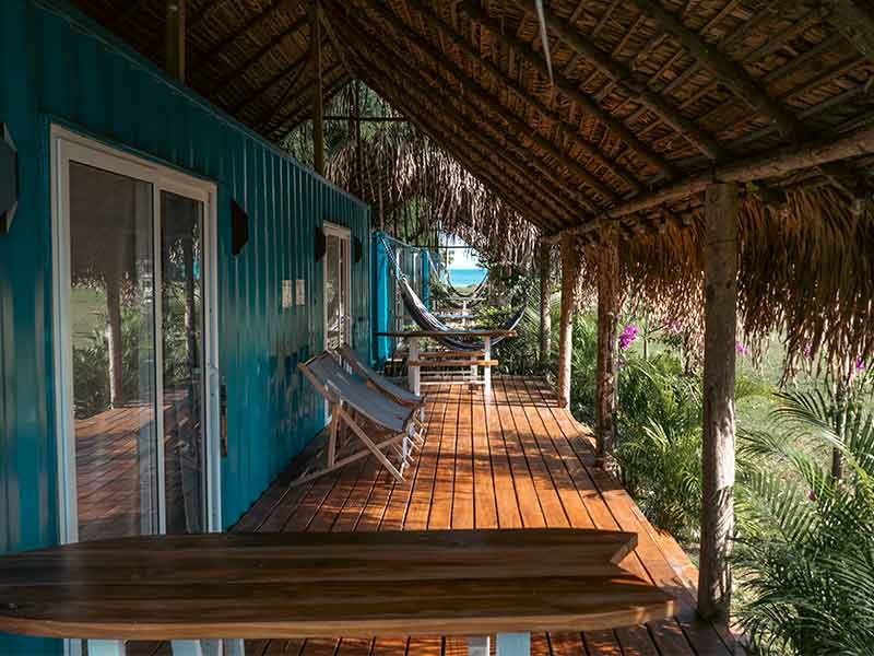 Comfy tropical remodeled containers