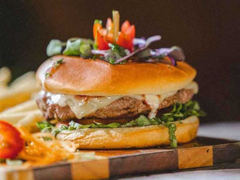 A Burger from our Menu at Sole Beach Club